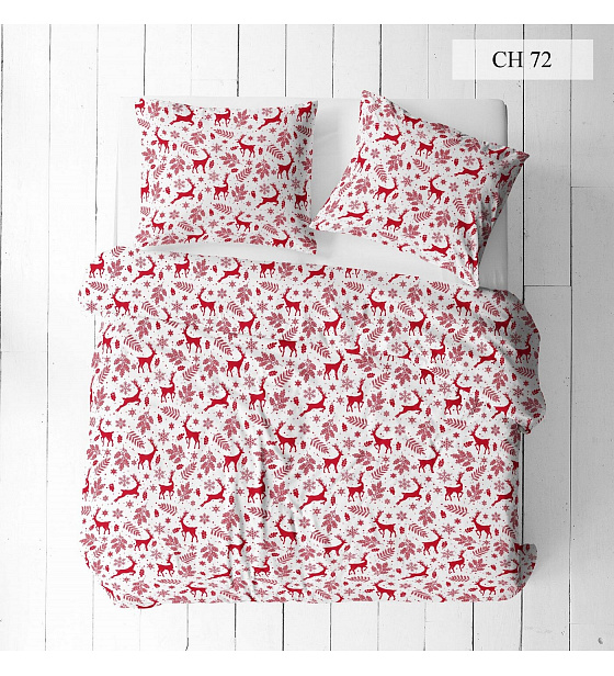 Christmas cotton fabric, sold by the meter, width 160 cm, Christmas on White pattern