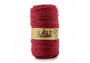 Cotton cord 5mm, 100m, burgundy 170