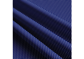 Children's cotton fabrics, by the meter. 2 mm Dot, White on Blue