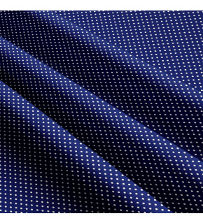 Children's cotton fabrics, by the meter. Dot 2 mm, white on Blue