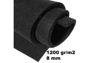 Technical felt 8 mm color Black, width 160 cm