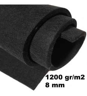 Technical felt 8 mm color Black, width 160 cm