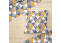 Cotton Fabric Triangles 9 cm, Yellow and Brown