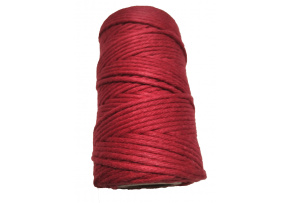 Red braided cotton cord 40 m