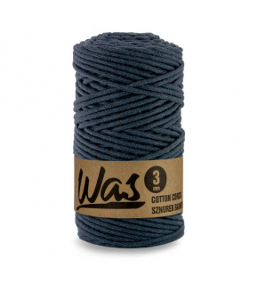 Cotton cord 3mm, 100m, dark blue Cotton cord 3mm, 100m, dark blue