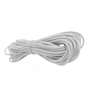 Round elastic white, 5 mm, by the meter