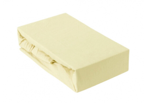 Fitted sheet 90x200 cm Jersey, color Vanilla
