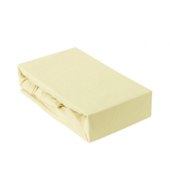 Fitted sheet 90x200 cm Jersey, color Vanilla