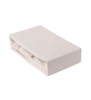 Fitted sheet 90x200 cm Jersey, color Ecru