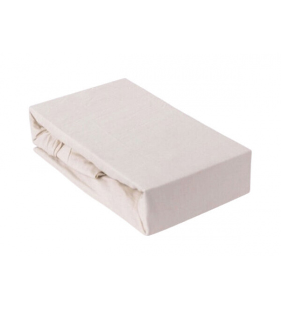 Fitted sheet 90x200 cm Jersey, color Ecru