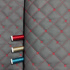Quilted eco-leather MIX 3x3 cm color Gray-Red 1.45 m x 0.7 m