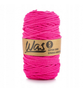 Cotton cord 5mm, 100m, fuchsia 110 Cotton cord 5mm, 100m, fuchsia 110