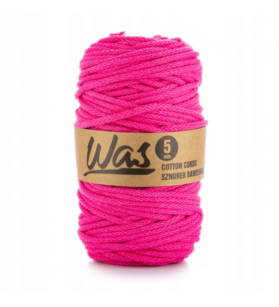 Cotton cord 5mm, 100m, fuchsia 110