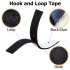 Black hook and loop tape with adhesive 100 mm