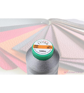 Upholstery sewing thread TYTAN 60E 1000 m color gray 2677