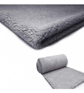 Minky Beránek, 220 g/m², width 160 cm, by the meter, light gray