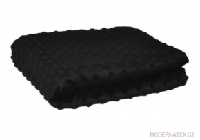 Minky Microfleece Fabric 380 Dot, Color Black