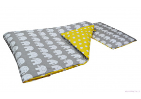2-piece Crib Bedding ELEPHANTS Color Grey