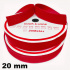 Hook and Loop Velcro Tape Set, Color Red 20 mm, Pack of 25 m