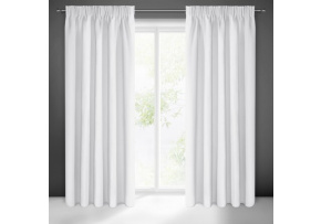 Blackout curtain with pleating tape WHITE 135X270 cm