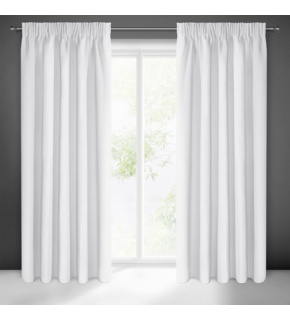 Blackout curtain with pleating tape WHITE 135X270 cm