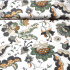 Cotton fabric 100% cotton, 125 g/m², width 160 cm, white-brown pattern