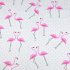 Cotton fabric, by the meter. Flamingo Dots Grey