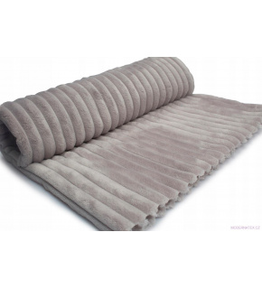 Fabric with stripes, 300 g/m², width 160 cm, by the meter, light gray