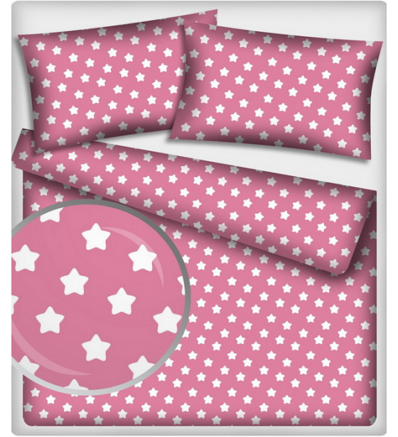 Dětská dekorační bavlněná látka vzor perníky bílé na amarantovém podkladu