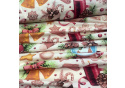 Christmas cotton fabric, by the meter, width 160 cm, Christmas motif on White, 10-5