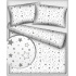 Children's cotton fabric Stars Grey on White, new
