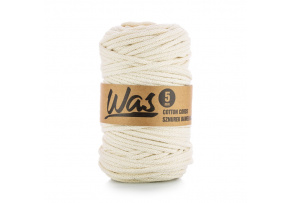 Cotton cord 5mm, 100m, color ecru 020