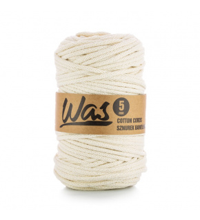 Cotton cord 5mm, 100m, color ecru 020