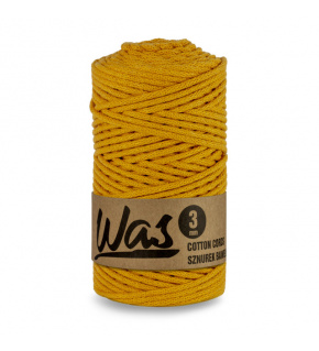 Cotton cord 3mm, 100m, MUSTARD