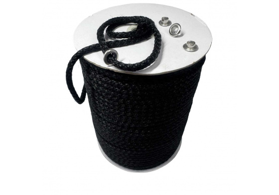 Bavlněno-Polyesterové lano 5 mm x 10 m, barva černá