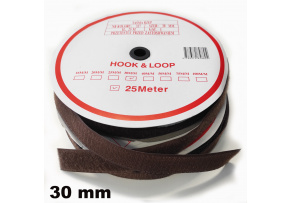 Hook and Loop Velcro Tape Set Brown 30 mm Pack 25 m Hook and Loop Velcro Tape Set Brown 30 mm Pack 25 m