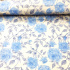 Cotton Fabric Blue Roses on White