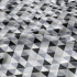 Cotton Fabric Triangles 9 cm, Grey and Black