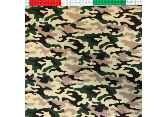 Cotton fabric Moro Green