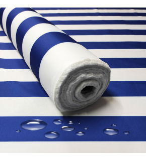 Waterproof fabric Premium, 190 g/m², width 160 cm, blue stripes