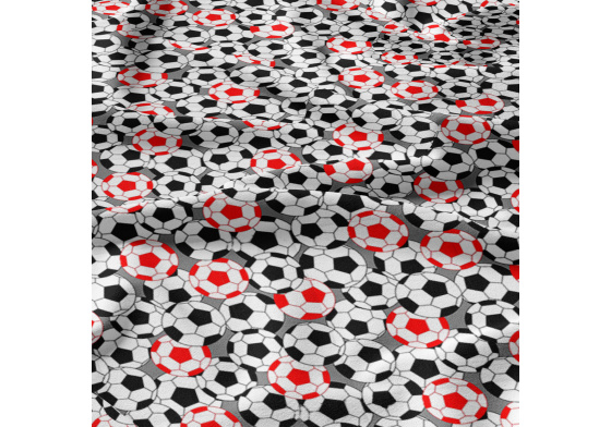 Cotton Fabric Football, Red