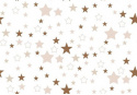 Children's Cotton Fabric Stars Brown on White
