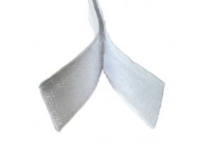 White hook and loop tape with adhesive 2x10 cm, width 20 mm