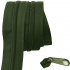 Khaki spiral zipper 8 mm by the meter