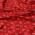 Decorative cotton fabric, by the meter, White Hearts on Red