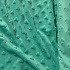 Minky fabric with hearts, 320 g/m², width 160 cm, by the meter, mint