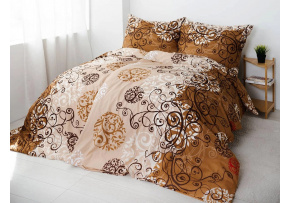 Cotton bedding Amelie, color brown, 140x200 cm Cotton bedding Amelie, color brown, 140x200 cm