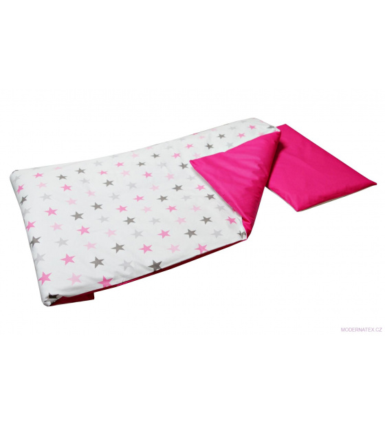 2-piece Crib Bedding STARS color Amaranth