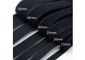 Velcro tape with adhesive black 25 mm