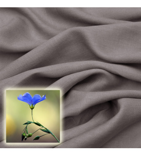 Natural linen fabric Oskar, Gray, 265 gr/m2